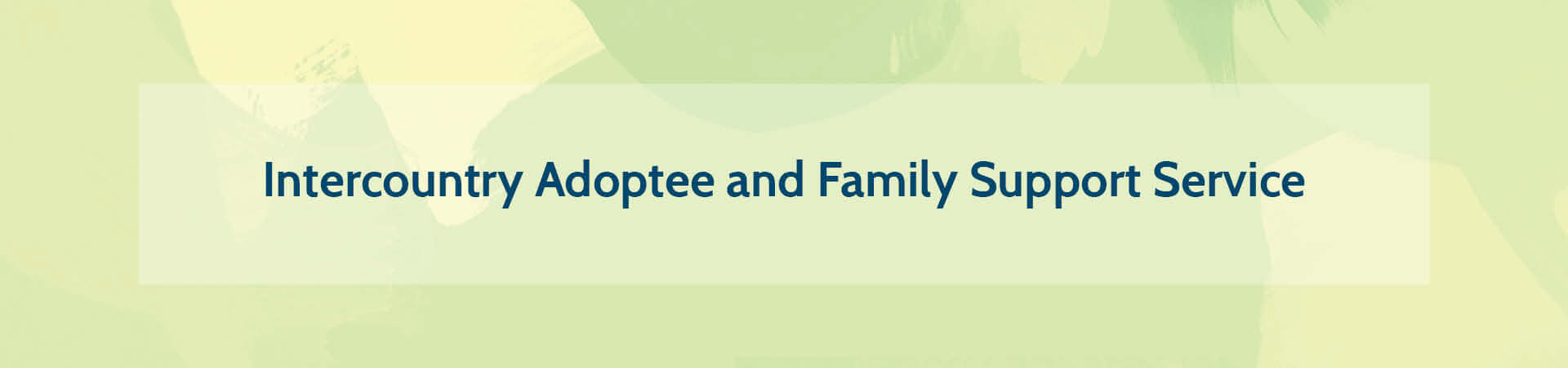 Intercountry Adoptee and Family Support Service